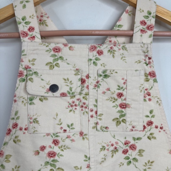 Polo Ralph Lauren Floral Corduroy Overall Dress 12 Cottage Preppy School READ - Picture 2 of 11